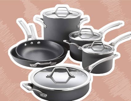 ollas, sartenes y otros utensilios Basics Juego de 12 utensilios de cocina antiadherentes de cerámica gris 