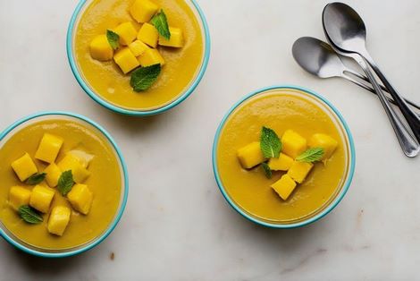 Receta fácil de natillas de mango sin lácteos