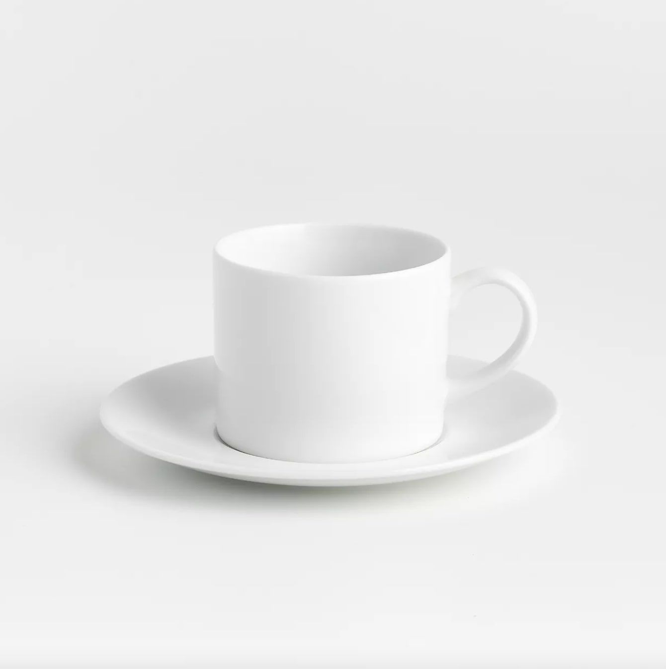 ideal para té color blanco Juego de taza y platillo de gres chocolate caliente café